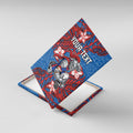 Personalised Newcastle Knights Canvas Wall Art Polynesian Tribal Pattern With Rugby Knight Mascot Art