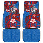 Personalised Newcastle Knights Car Mats Polynesian Tribal Pattern With Rugby Knight Mascot Art