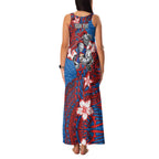 Personalised Newcastle Knights Family Matching Tank Maxi Dress and Hawaiian Shirt Polynesian Tribal Pattern With Rugby Knight Mascot Art