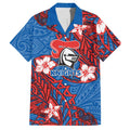 Personalised Newcastle Knights Hawaiian Shirt Polynesian Tribal Pattern With Rugby Knight Mascot Art