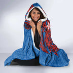 Personalised Newcastle Knights Hooded Blanket Polynesian Tribal Pattern With Rugby Knight Mascot Art
