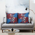 Personalised Newcastle Knights Pillow Cover Polynesian Tribal Pattern With Rugby Knight Mascot Art