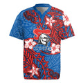 Personalised Newcastle Knights Rugby Jersey Polynesian Tribal Pattern With Rugby Knight Mascot Art
