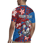 Personalised Newcastle Knights Rugby Jersey Polynesian Tribal Pattern With Rugby Knight Mascot Art