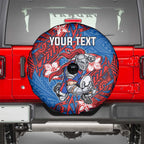Personalised Newcastle Knights Spare Tire Cover Polynesian Tribal Pattern With Rugby Knight Mascot Art