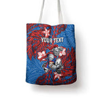Personalised Newcastle Knights Tote Bag Polynesian Tribal Pattern With Rugby Knight Mascot Art