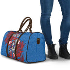 Personalised Newcastle Knights Travel Bag Polynesian Tribal Pattern With Rugby Knight Mascot Art