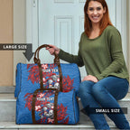 Personalised Newcastle Knights Travel Bag Polynesian Tribal Pattern With Rugby Knight Mascot Art