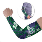 Personalised New Zealand Warriors Arm Sleeves Polynesian Tribal Pattern With Rugby Warrior Mascot Art