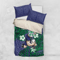 Personalised New Zealand Warriors Bedding Set Polynesian Tribal Pattern With Rugby Warrior Mascot Art