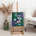 Personalised New Zealand Warriors Canvas Wall Art Polynesian Tribal Pattern With Rugby Warrior Mascot Art
