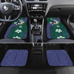 Personalised New Zealand Warriors Car Mats Polynesian Tribal Pattern With Rugby Warrior Mascot Art