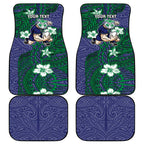 Personalised New Zealand Warriors Car Mats Polynesian Tribal Pattern With Rugby Warrior Mascot Art