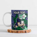 Personalised New Zealand Warriors Ceramic Mug Polynesian Tribal Pattern With Rugby Warrior Mascot Art