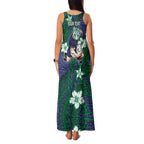 Personalised New Zealand Warriors Family Matching Tank Maxi Dress and Hawaiian Shirt Polynesian Tribal Pattern With Rugby Warrior Mascot Art
