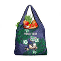 Personalised New Zealand Warriors Grocery Bag Polynesian Tribal Pattern With Rugby Warrior Mascot Art