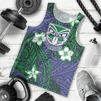 Personalised New Zealand Warriors Men Tank Top Polynesian Tribal Pattern With Rugby Warrior Mascot Art