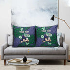 Personalised New Zealand Warriors Pillow Cover Polynesian Tribal Pattern With Rugby Warrior Mascot Art