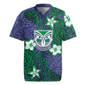 Personalised New Zealand Warriors Rugby Jersey Polynesian Tribal Pattern With Rugby Warrior Mascot Art