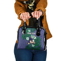 Personalised New Zealand Warriors Shoulder Handbag Polynesian Tribal Pattern With Rugby Warrior Mascot Art