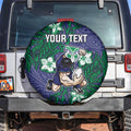 Personalised New Zealand Warriors Spare Tire Cover Polynesian Tribal Pattern With Rugby Warrior Mascot Art