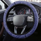 New Zealand Warriors Steering Wheel Cover Polynesian Tribal Pattern With Rugby Warrior Mascot Art