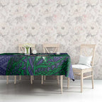 Personalised New Zealand Warriors Tablecloth Polynesian Tribal Pattern With Rugby Warrior Mascot Art
