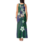 Personalised New Zealand Warriors Tank Maxi Dress Polynesian Tribal Pattern With Rugby Warrior Mascot Art