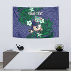 Personalised New Zealand Warriors Tapestry Polynesian Tribal Pattern With Rugby Warrior Mascot Art