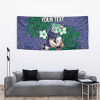 Personalised New Zealand Warriors Tapestry Polynesian Tribal Pattern With Rugby Warrior Mascot Art