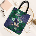 Personalised New Zealand Warriors Tote Bag Polynesian Tribal Pattern With Rugby Warrior Mascot Art