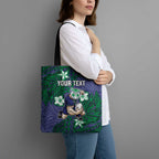 Personalised New Zealand Warriors Tote Bag Polynesian Tribal Pattern With Rugby Warrior Mascot Art