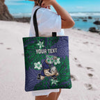 Personalised New Zealand Warriors Tote Bag Polynesian Tribal Pattern With Rugby Warrior Mascot Art