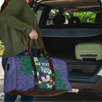 Personalised New Zealand Warriors Travel Bag Polynesian Tribal Pattern With Rugby Warrior Mascot Art
