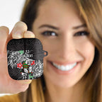Personalised South Sydney Rabbitohs AirPods Case Polynesian Tribal Pattern With Rugby Rabbit Mascot Art
