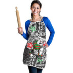 Personalised South Sydney Rabbitohs Apron Polynesian Tribal Pattern With Rugby Rabbit Mascot Art