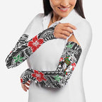 Personalised South Sydney Rabbitohs Arm Sleeves Polynesian Tribal Pattern With Rugby Rabbit Mascot Art