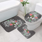 Personalised South Sydney Rabbitohs Bathroom Set Polynesian Tribal Pattern With Rugby Rabbit Mascot Art