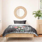 Personalised South Sydney Rabbitohs Bedding Set Polynesian Tribal Pattern With Rugby Rabbit Mascot Art