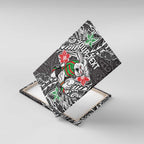 Personalised South Sydney Rabbitohs Canvas Wall Art Polynesian Tribal Pattern With Rugby Rabbit Mascot Art