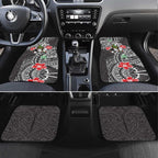 Personalised South Sydney Rabbitohs Car Mats Polynesian Tribal Pattern With Rugby Rabbit Mascot Art