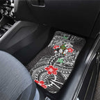 Personalised South Sydney Rabbitohs Car Mats Polynesian Tribal Pattern With Rugby Rabbit Mascot Art