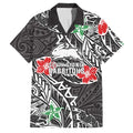 Personalised South Sydney Rabbitohs Family Matching Tank Maxi Dress and Hawaiian Shirt Polynesian Tribal Pattern With Rugby Rabbit Mascot Art