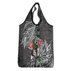 Personalised South Sydney Rabbitohs Grocery Bag Polynesian Tribal Pattern With Rugby Rabbit Mascot Art