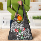 Personalised South Sydney Rabbitohs Grocery Bag Polynesian Tribal Pattern With Rugby Rabbit Mascot Art