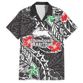 Personalised South Sydney Rabbitohs Hawaiian Shirt Polynesian Tribal Pattern With Rugby Rabbit Mascot Art