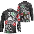 Personalised South Sydney Rabbitohs Hockey Jersey Polynesian Tribal Pattern With Rugby Rabbit Mascot Art