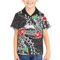 Personalised South Sydney Rabbitohs Kid Hawaiian Shirt Polynesian Tribal Pattern With Rugby Rabbit Mascot Art