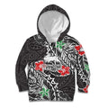 Personalised South Sydney Rabbitohs Kid Hoodie Polynesian Tribal Pattern With Rugby Rabbit Mascot Art