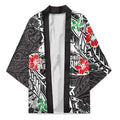 Personalised South Sydney Rabbitohs Kimono Polynesian Tribal Pattern With Rugby Rabbit Mascot Art
